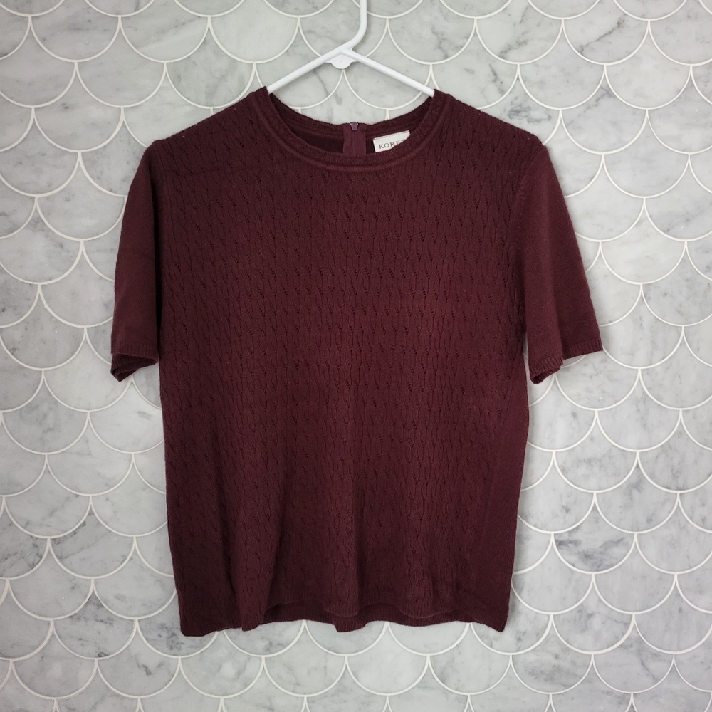 Koret Petites Short Sleeve Sweater Top